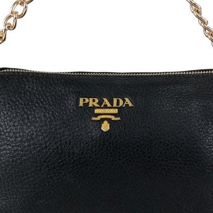 PRADA Logo Small Chain Shoulder bag Black Vintage ckmyc2