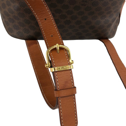 CELINE Macadam Triomphe Flap Backpack Brown Vintage mesz66