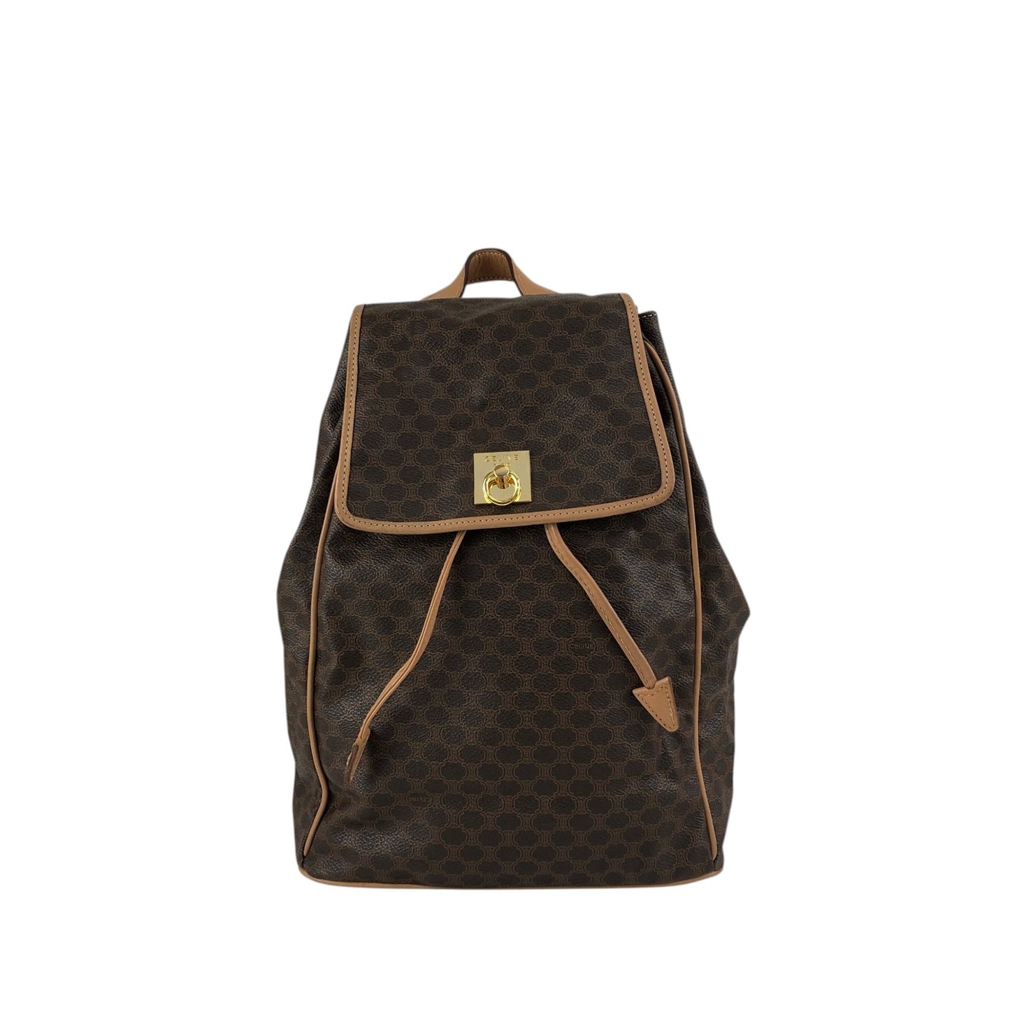 CELINE Macadam Gancini Backpack Brown Vintage sgrzzt