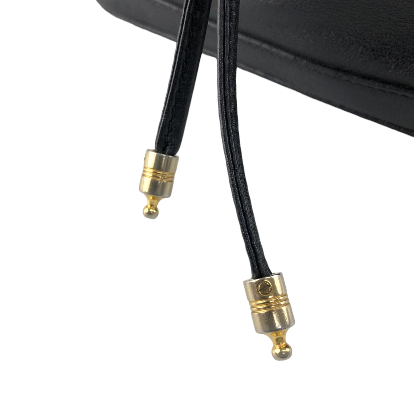 CELINE Blason Drawstring Shoulder bag Black Vintage 2vim3n