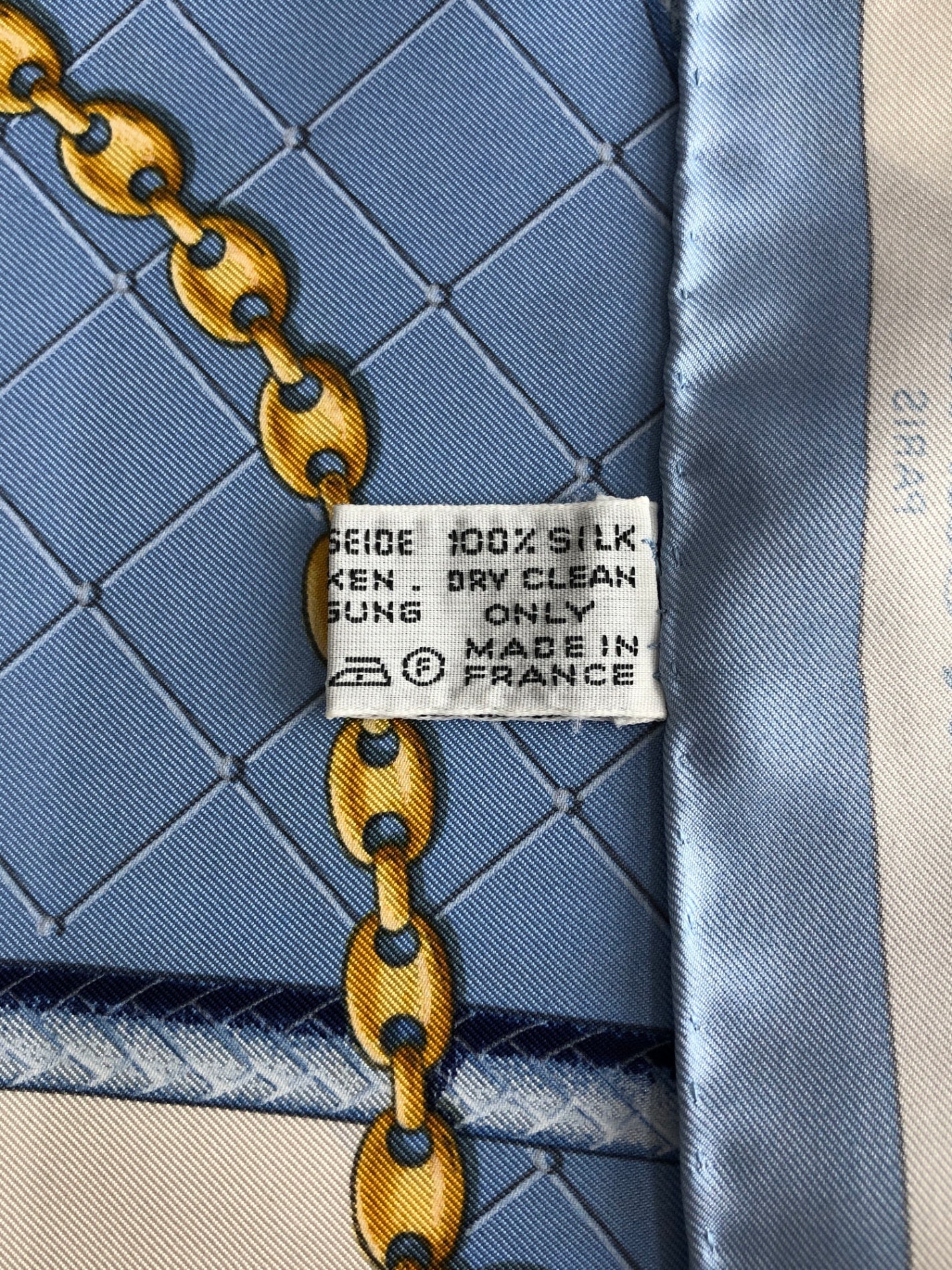 Cartier Silk Scarf Blue Vintage 2ypcgp