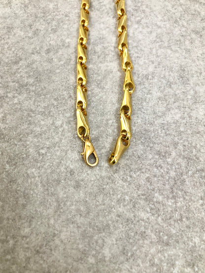 CELINE Circle Logo Necklace Gold Vintage mjx3s3