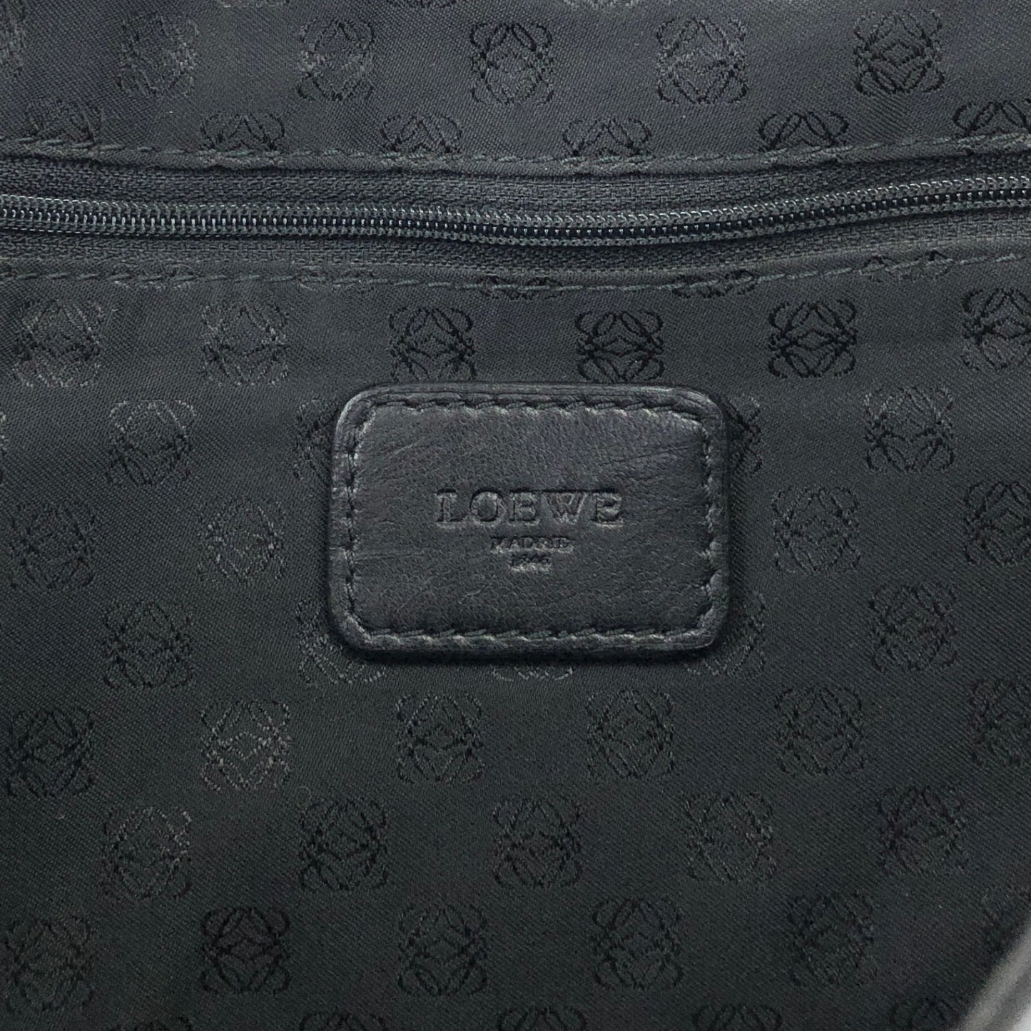 LOEWE Anagram Shoulder bag Black Vintage stpht7