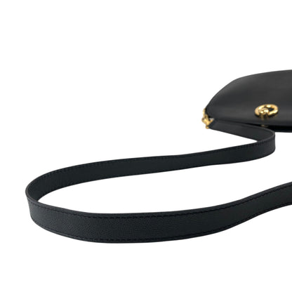 CELINE Circle Logo Shoulder bag Black Vintage 5rb8tv