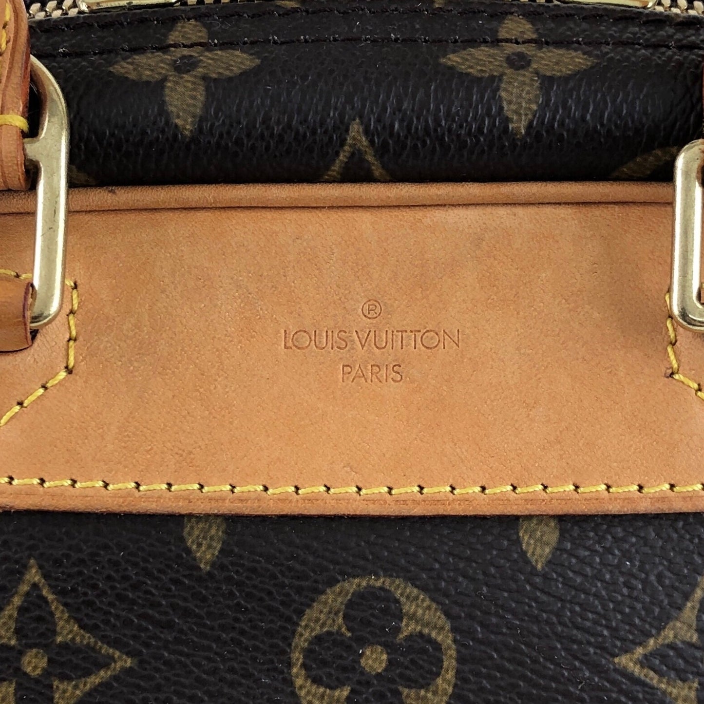 LOUIS VUITTON Monogram Handbag Brown Vintage wmhwus