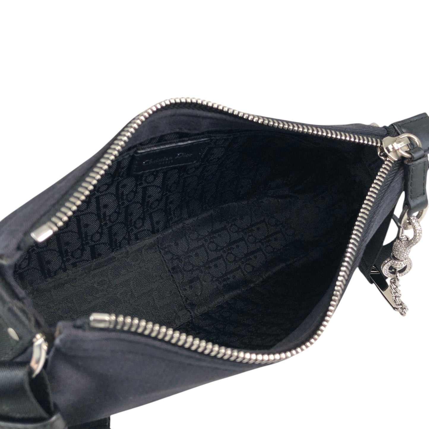 Christian Dior Logo Stone Shoulder bag Black Vintage 3ta7w7