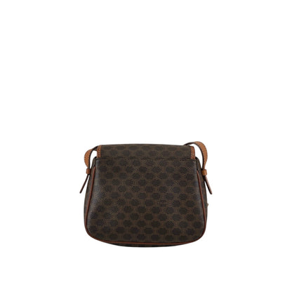 CELINE Macadam Blason Tassel Shoulder bag Brown Vintage hkgap3