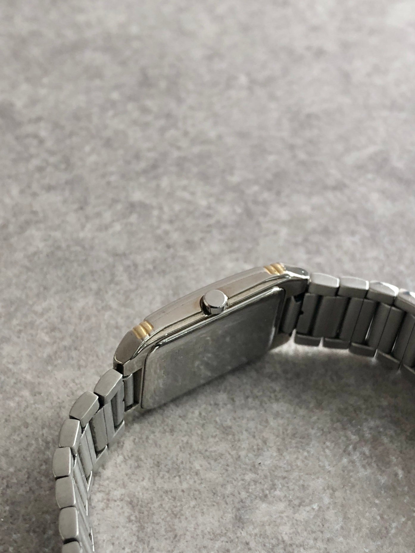Yves Saint Laurent YSL Logo Watch Silver×Gold Vintage 7umegi