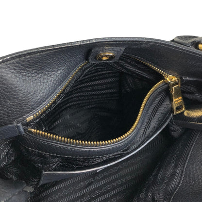 PRADA Logo Totebag Black Vintage fpj5iw