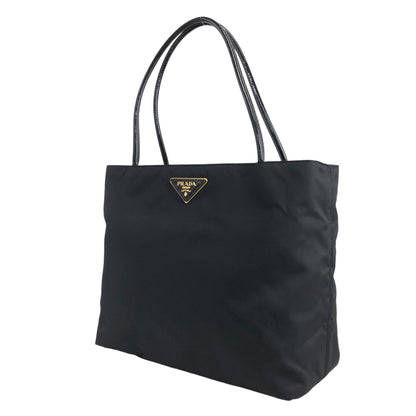 PRADA Triangle Logo Shoulder bag Totebag Black Vintage kv3efh