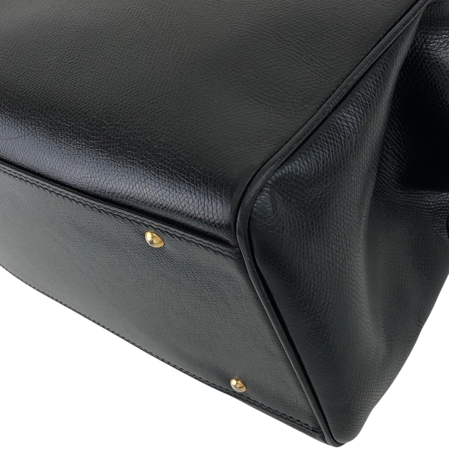 CELINE Logo Two-way Boston bag Shoulder bag Black Vintage 5423tg