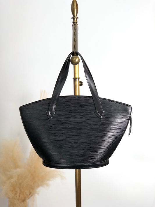 LOUIS VUITTON Epi Handbag Black Vintage 4x34wg