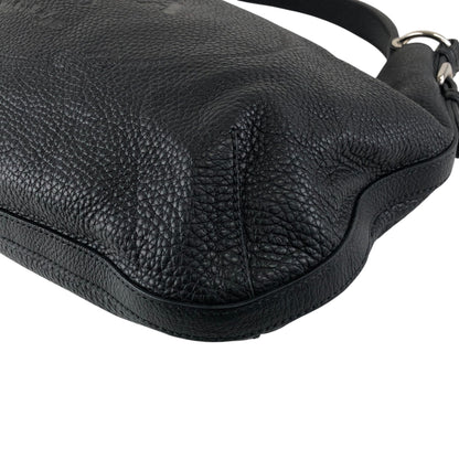 PRADA Logo Embossed Shoulder bag Hobobag Black Vintage ffhn2u