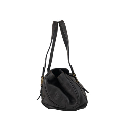 LOEWE Logo Embossed Handbag Brown Vintage s7e7fm