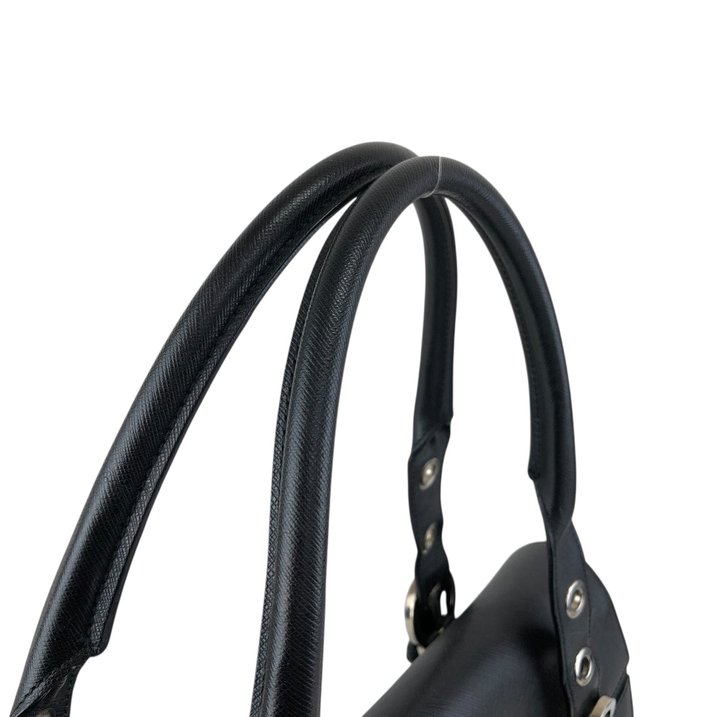 Salvatore Ferragamo Gancini Handbag Black Vintage 7wdsnj