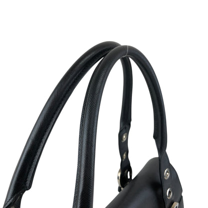 Salvatore Ferragamo Gancini Handbag Black Vintage 7wdsnj