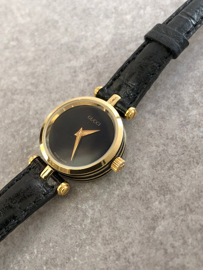 GUCCI Quartz Watch Black Vintage tbwk7u