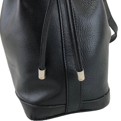 CELINE Drawstring Shoulder bag Black Vintage zazekc