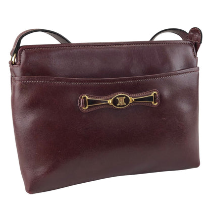 CELINE Triomphe Shoulder bag Bordeaux Vintage a62ugb