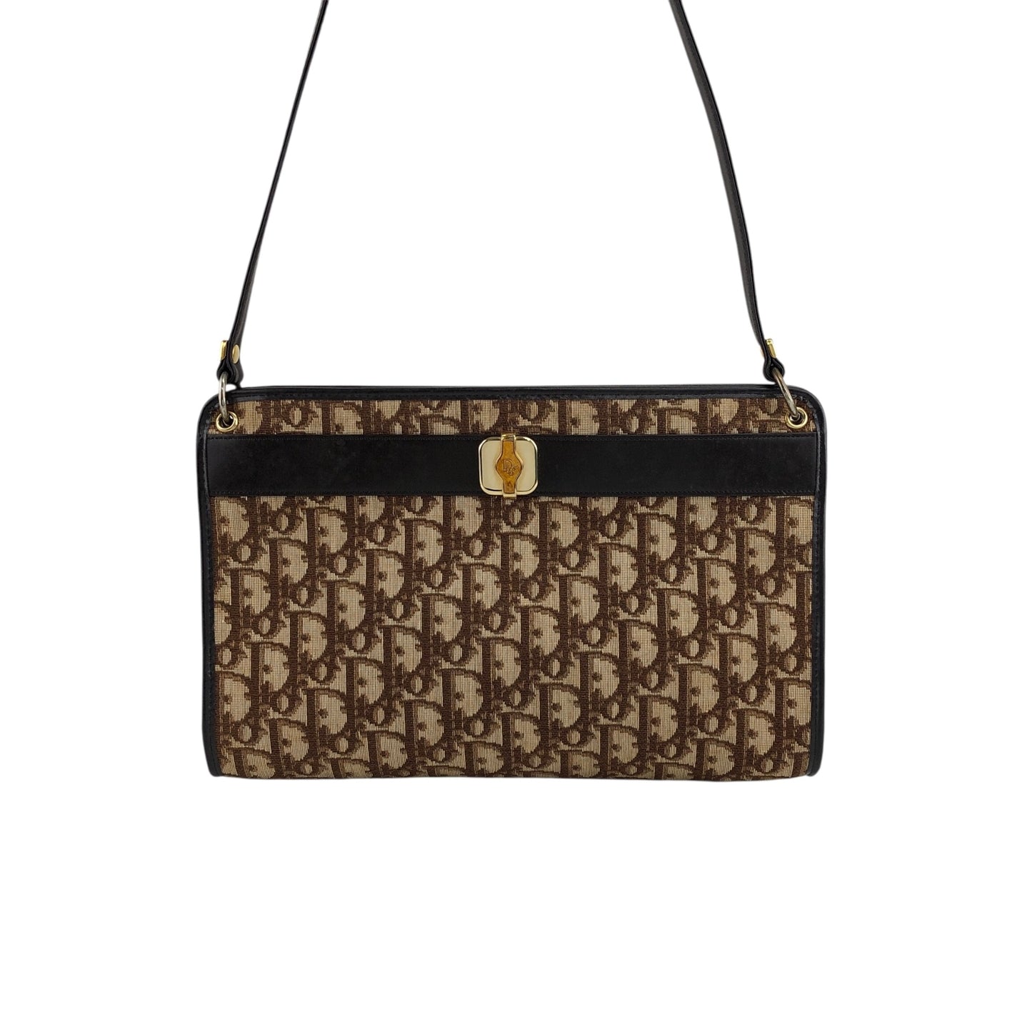 Christian Dior Trotter Shoulder bag Brown Vintage whe6e8