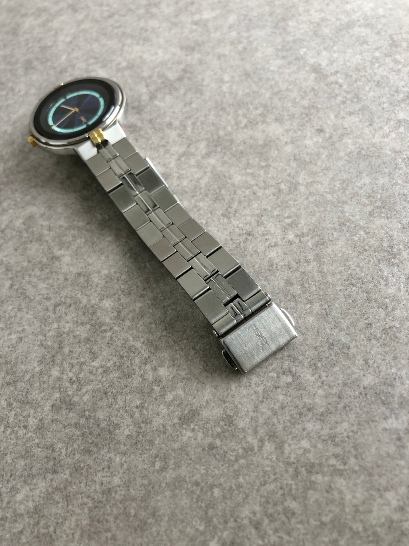 Yves Saint Laurent Quartz Watch Silver 9620-H13847Y Vintage 28zc4x