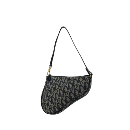 Christian Dior Trotter Small Handbag Shoulder bag Navy Vintage szr3xn
