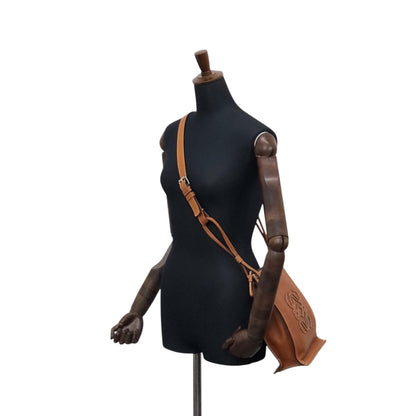 LOEWE Anagram Logo Shoulder bag Brown Vintage zn7dze