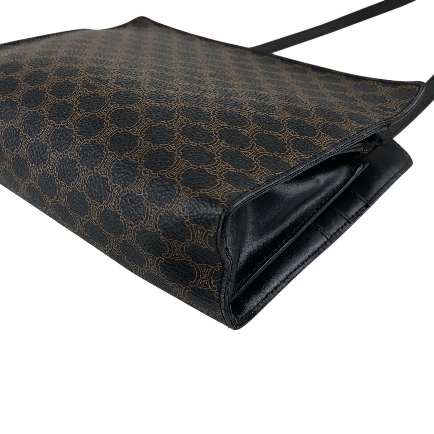 CELINE Macadam Shoulder bag Black Vintage dwm48m