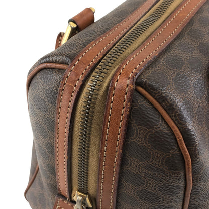 CELINE Macadam Blason Handbag Boston bag Brown Vintage u6p2h4