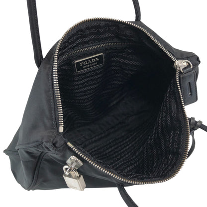 PRADA Tessuto Triangle Logo Totebag Black Vintage a6ap6j