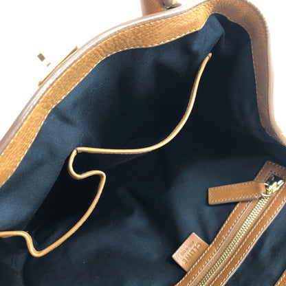 CELINE Blason Handbag Beige Vintage wz3ahs