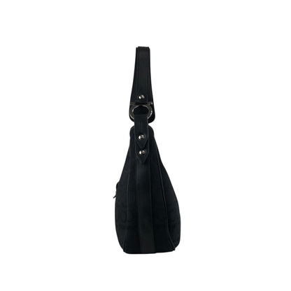 Salvatore Ferragamo Gancini Shoulder bag Black Vintage fxsbuf