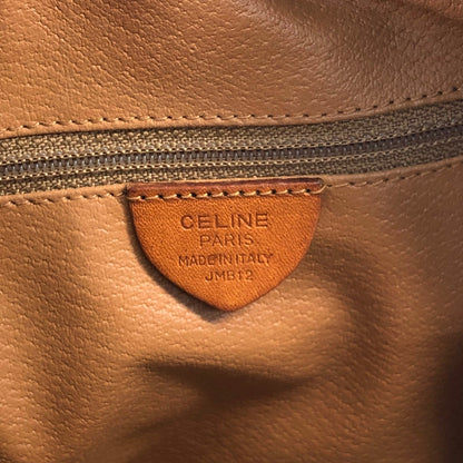 CELINE Macadam Gancini Flap Shoulder bag Brown Vintage 27ufzi