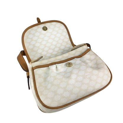 CELINE Macadam Blason Tassel Shoulder bag White Vintage esf7xf