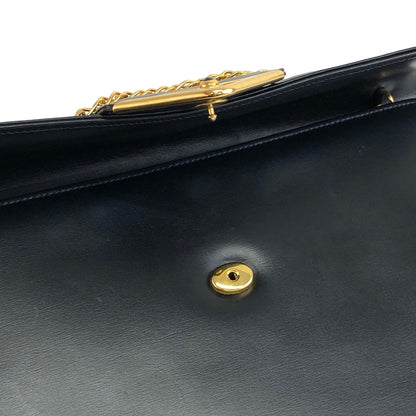 Cartier Leather Chain Shoulder bag Navy Vintage p4nrjw