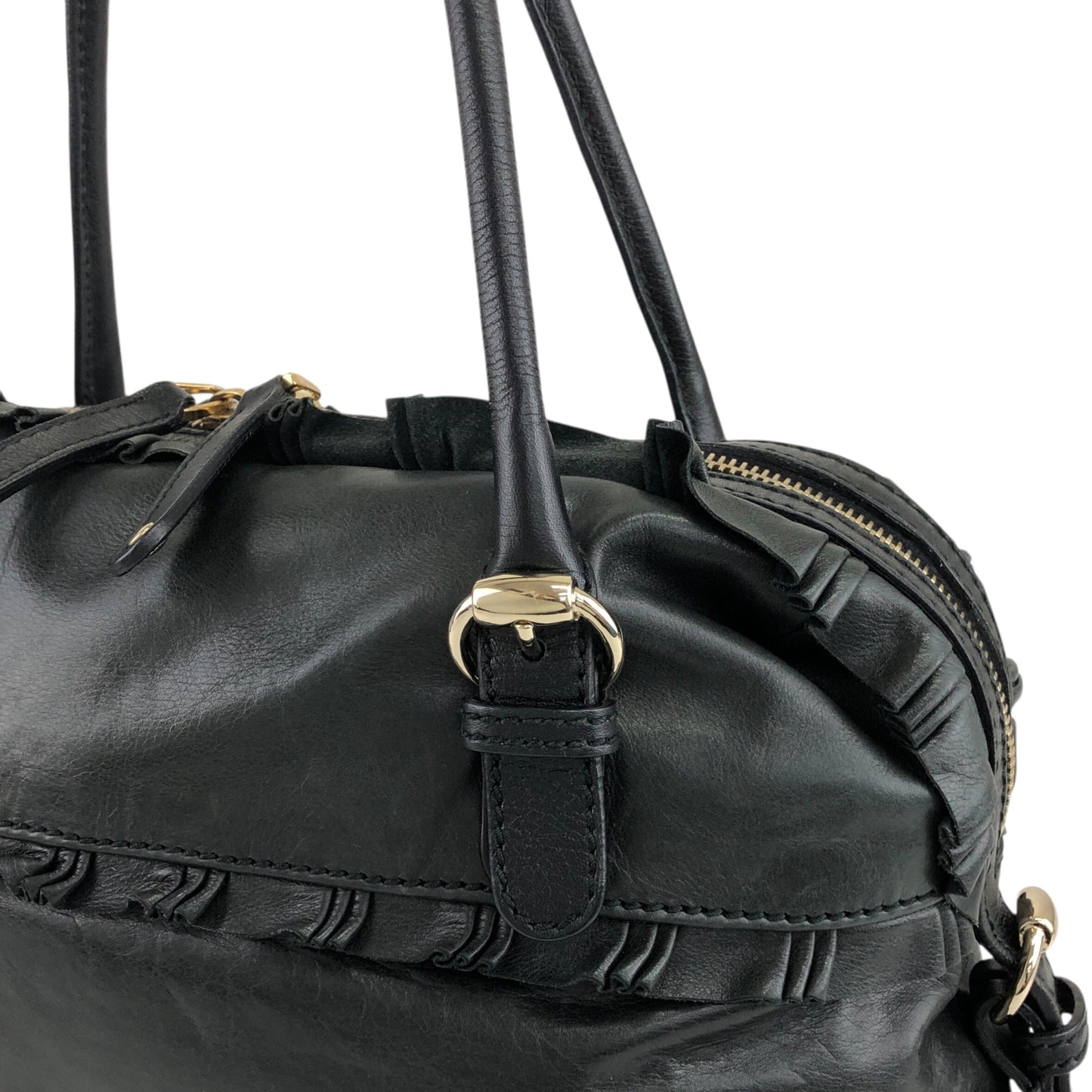 GUCCI Handbag Black Vintage ns25kt
