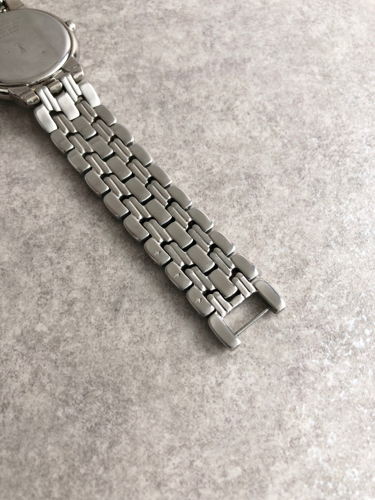 Yves Saint Laurent YSL Logo Quartz Watch Silver 6031-G11866 Vintage xegtmu
