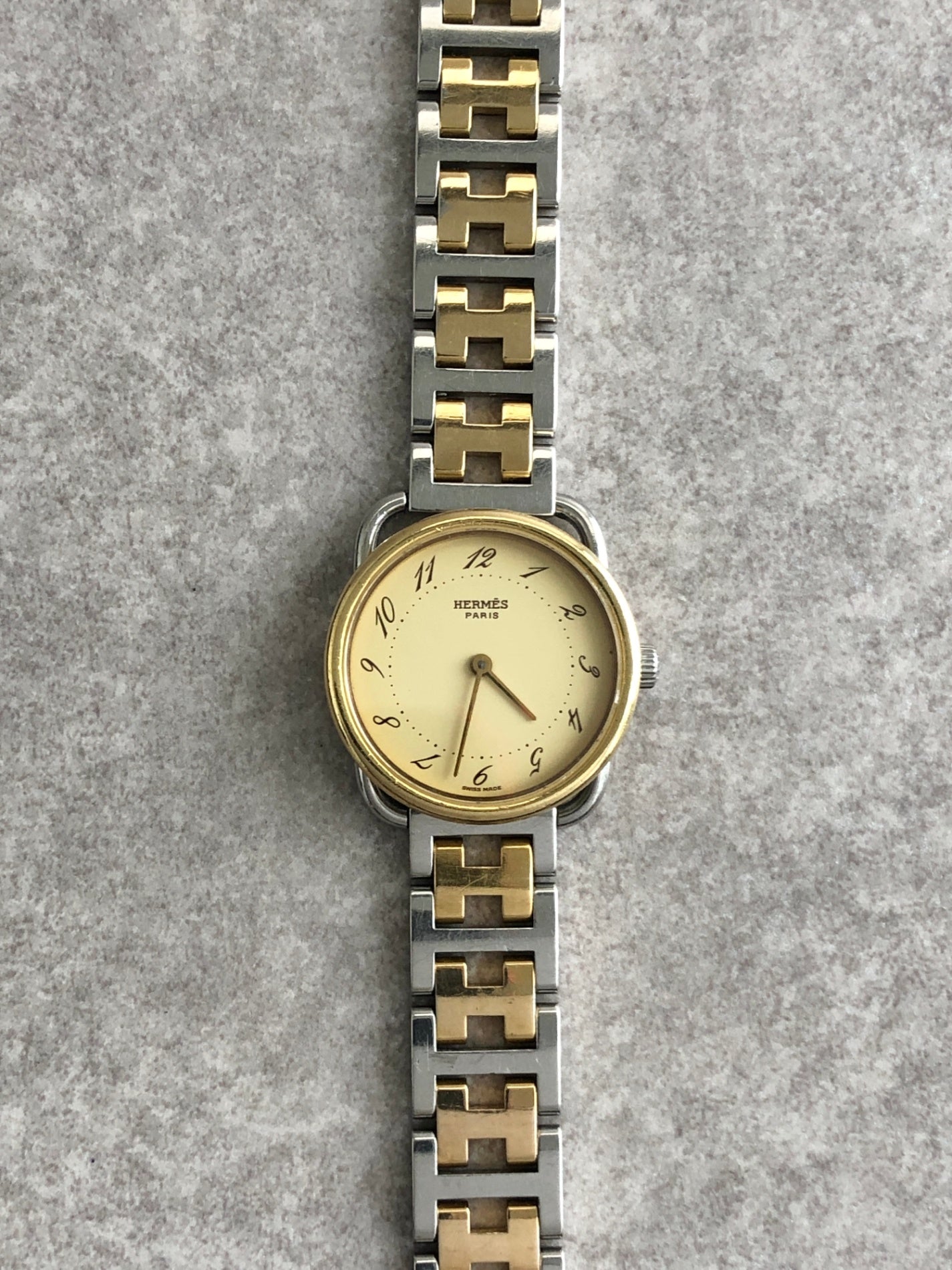 HERMES Quartz Watch Gold×Silver Vintage th72re – VintageShop solo