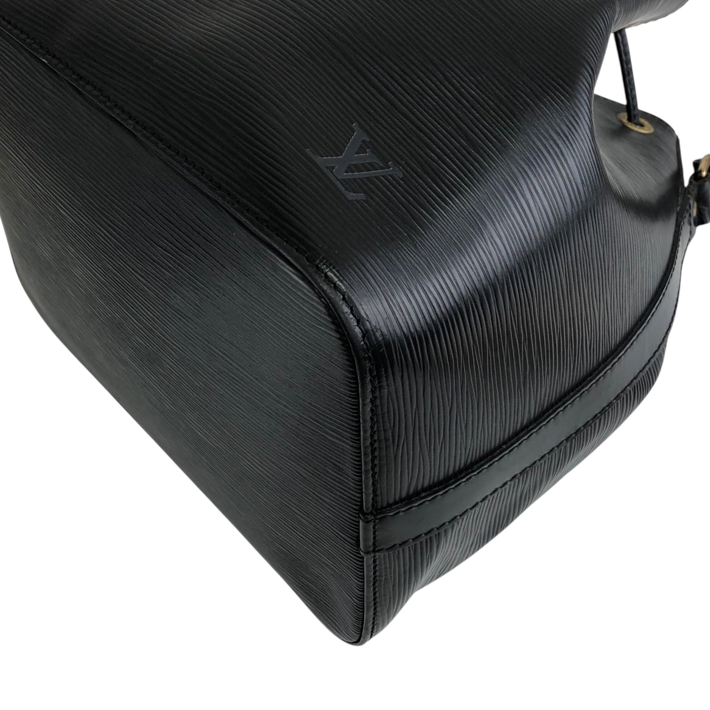 LOUIS VUITTON Epi Drawstring Shoulder bag Black Vintage gh8xjw