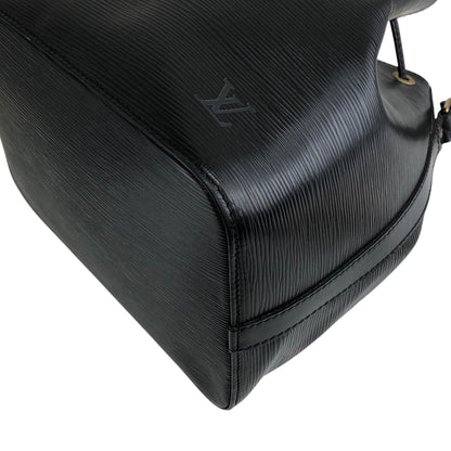 LOUIS VUITTON Epi Drawstring Shoulder bag Black Vintage gh8xjw