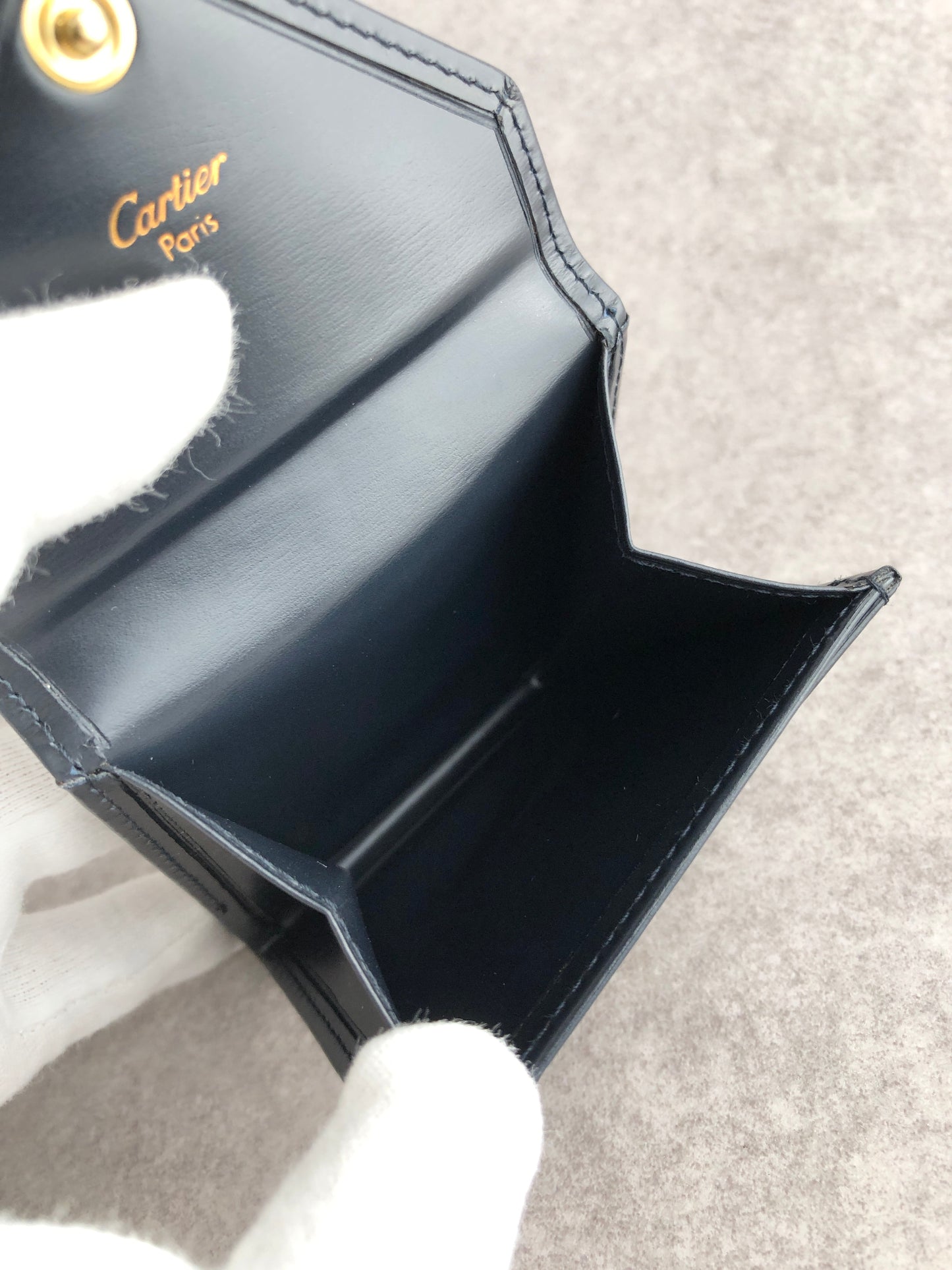Cartier Coin Purse Black Vintage f2egru