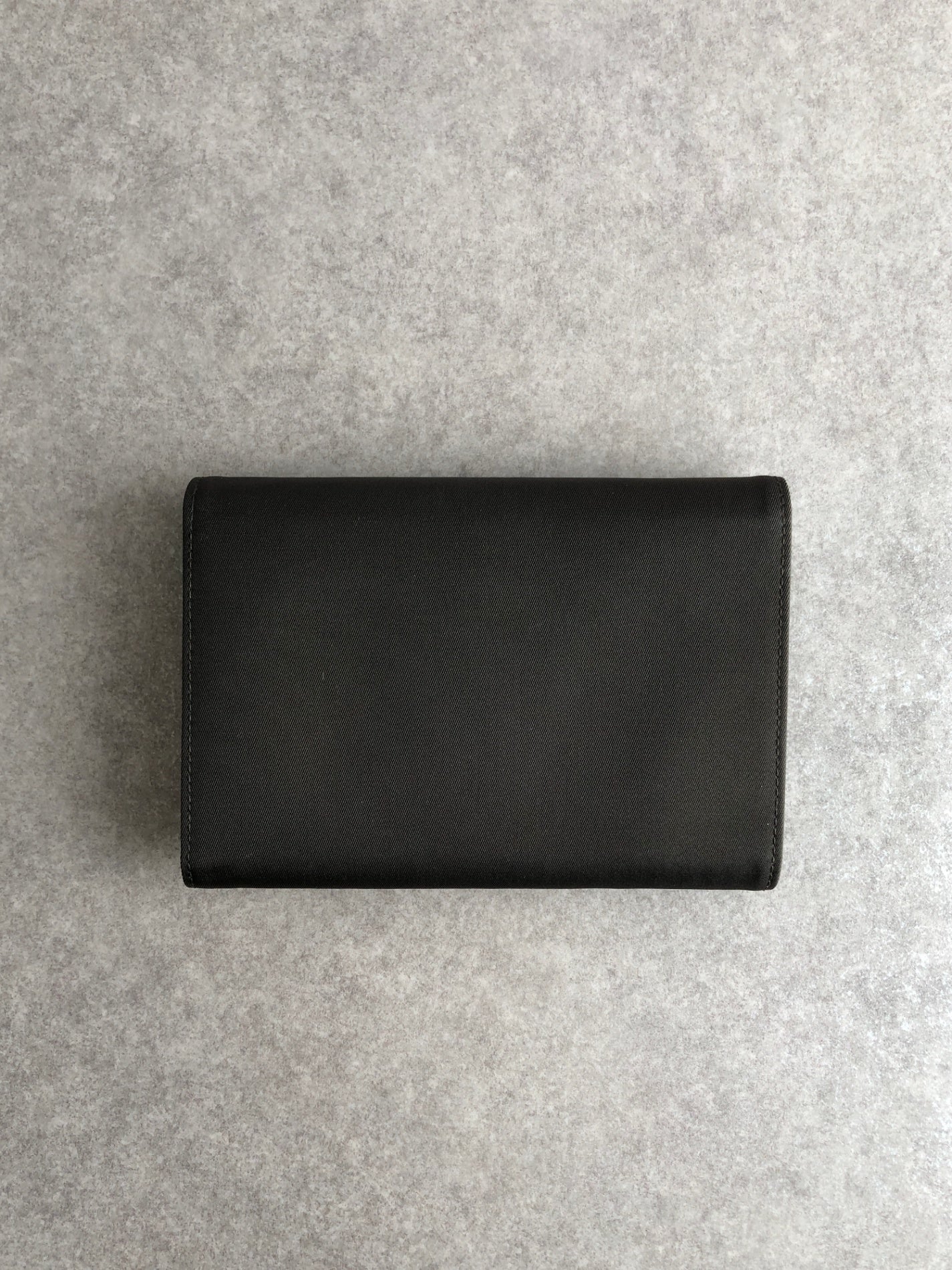 PRADA Tessuto Triangle Logo Trifold Wallet Black M510 Vintage icewt8