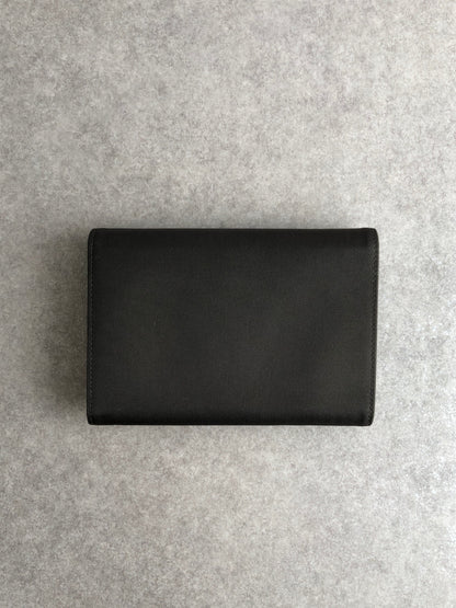 PRADA Tessuto Triangle Logo Trifold Wallet Black M510 Vintage icewt8