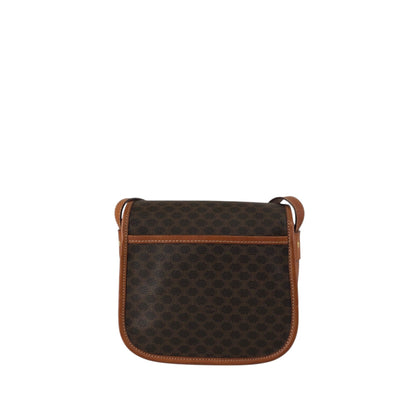 CELINE Macadam Blason Front Buckle Shoulder bag Brown Vintage need42