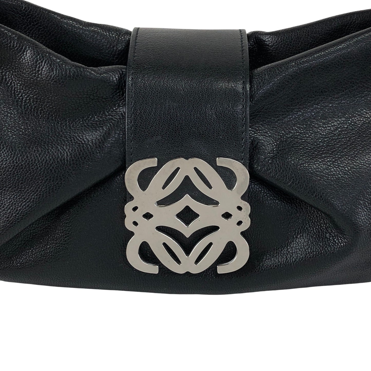 LOEWE Anagram Handbag Black Vintage sf28ij