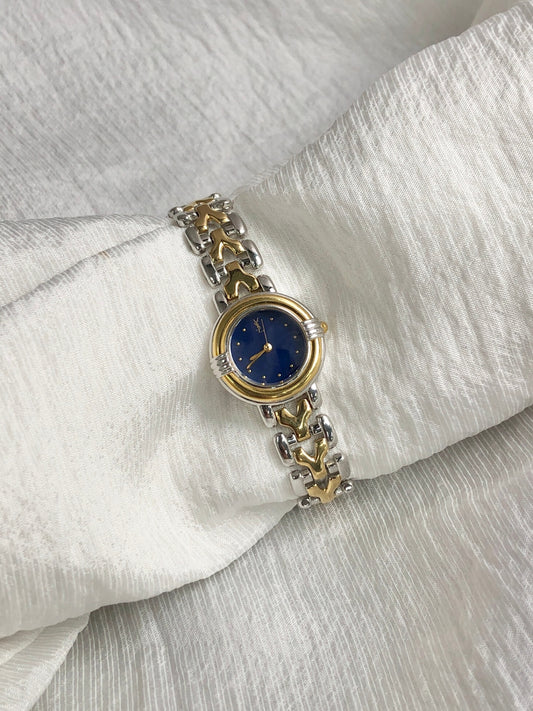 Yves Saint Laurent YSL Logo Watch Gold Vintage znz68y