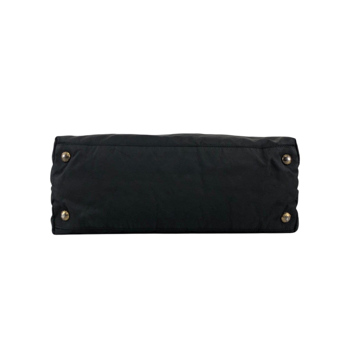 PRADA Tessuto Triangle Logo Handbag Black Vintage yiktvs