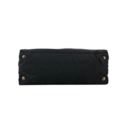 PRADA Tessuto Triangle Logo Handbag Black Vintage yiktvs