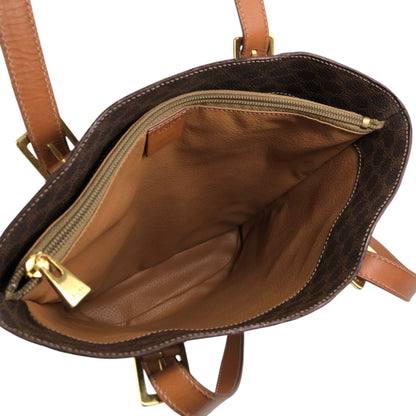 CELINE Macadam Blason Handbag Totebag Brown Vintage 6pe5na