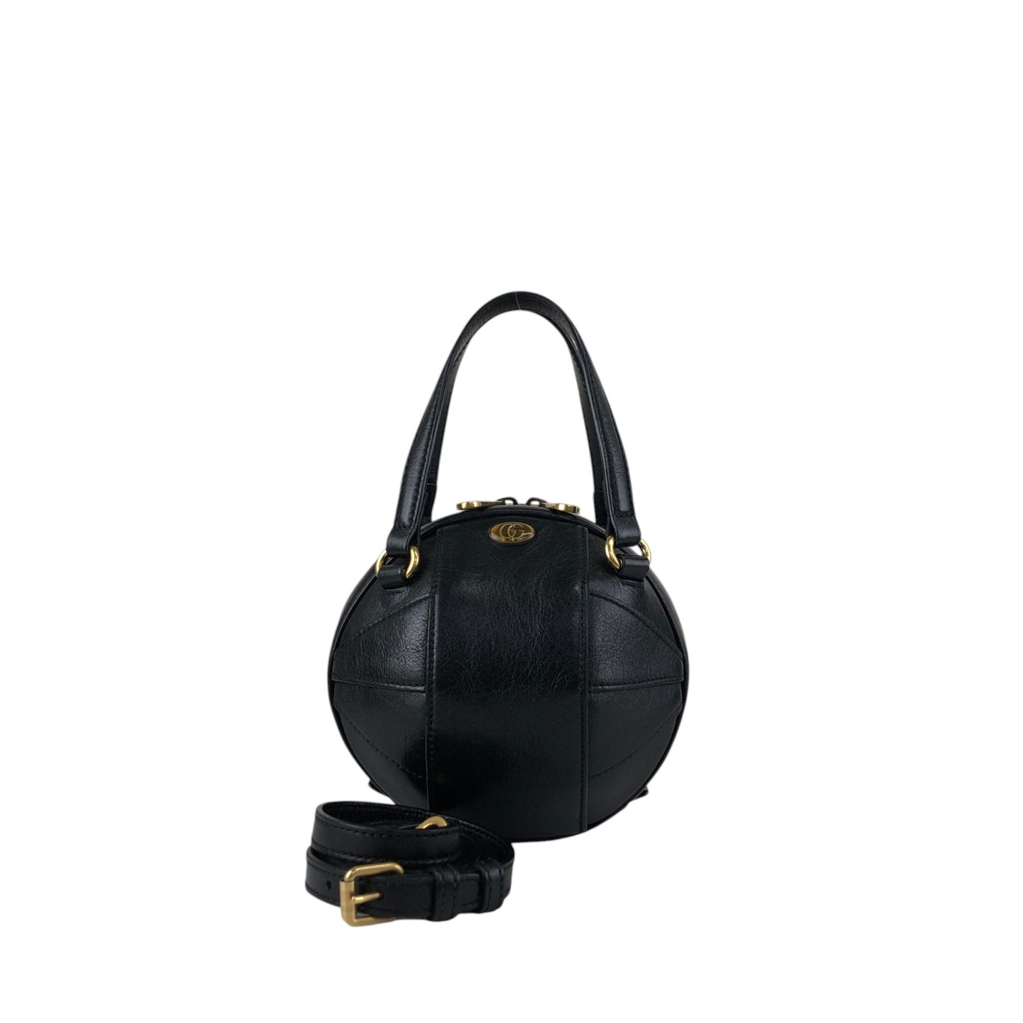 GUCCI GG Logo Shoulder bag Black Vintage ym72ux